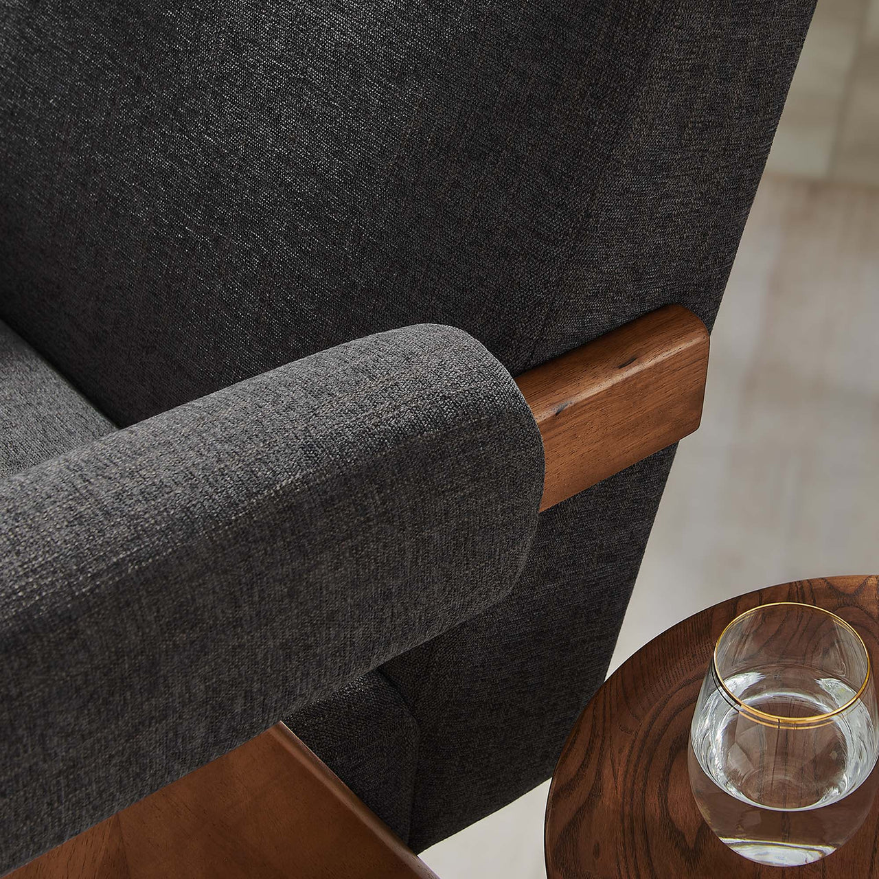 Serenel Fabric Armchair, Dark Gray