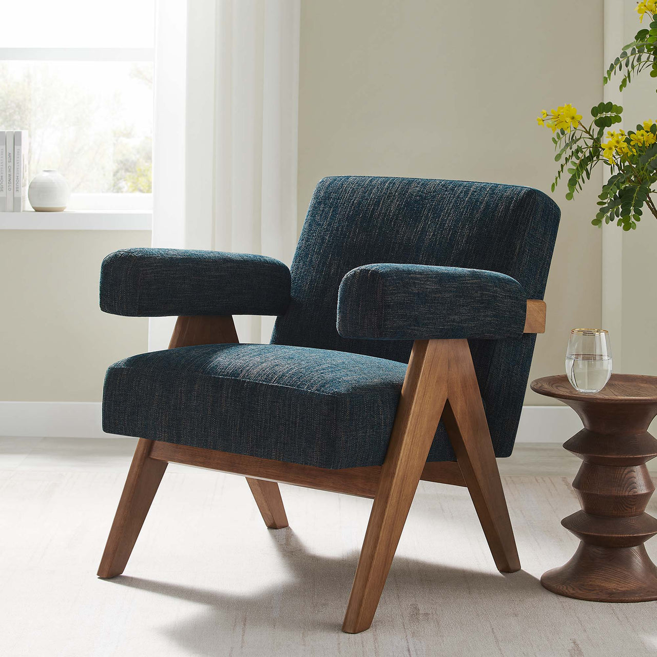 Serenel Fabric Armchair, Azure