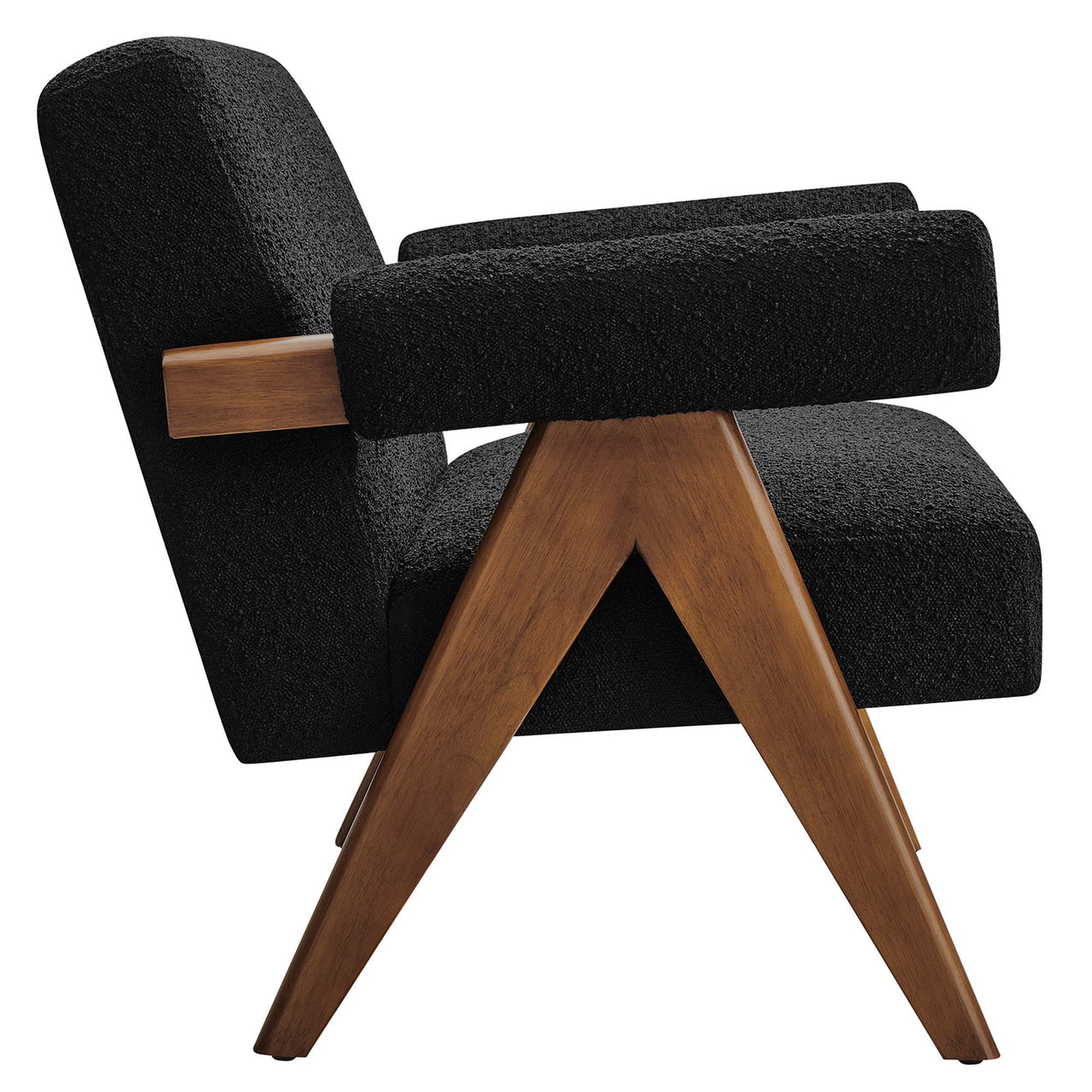 Serenel Boucle Loveseat, Black
