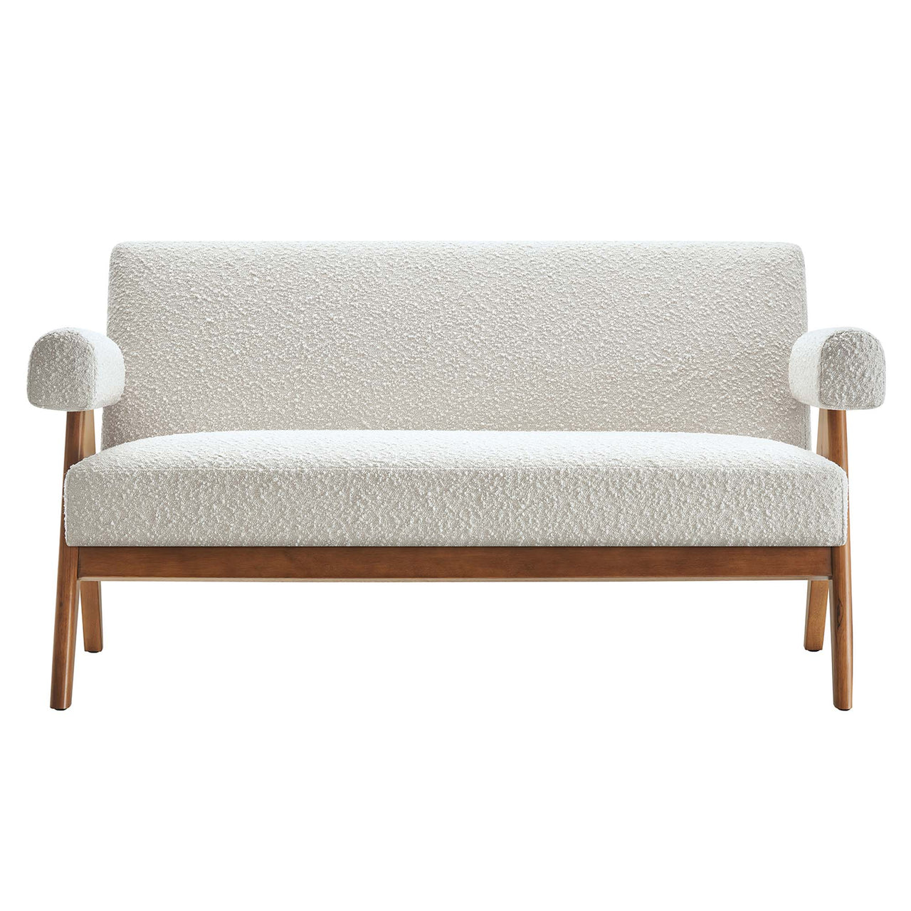 Serenel Boucle Loveseat, Ivory
