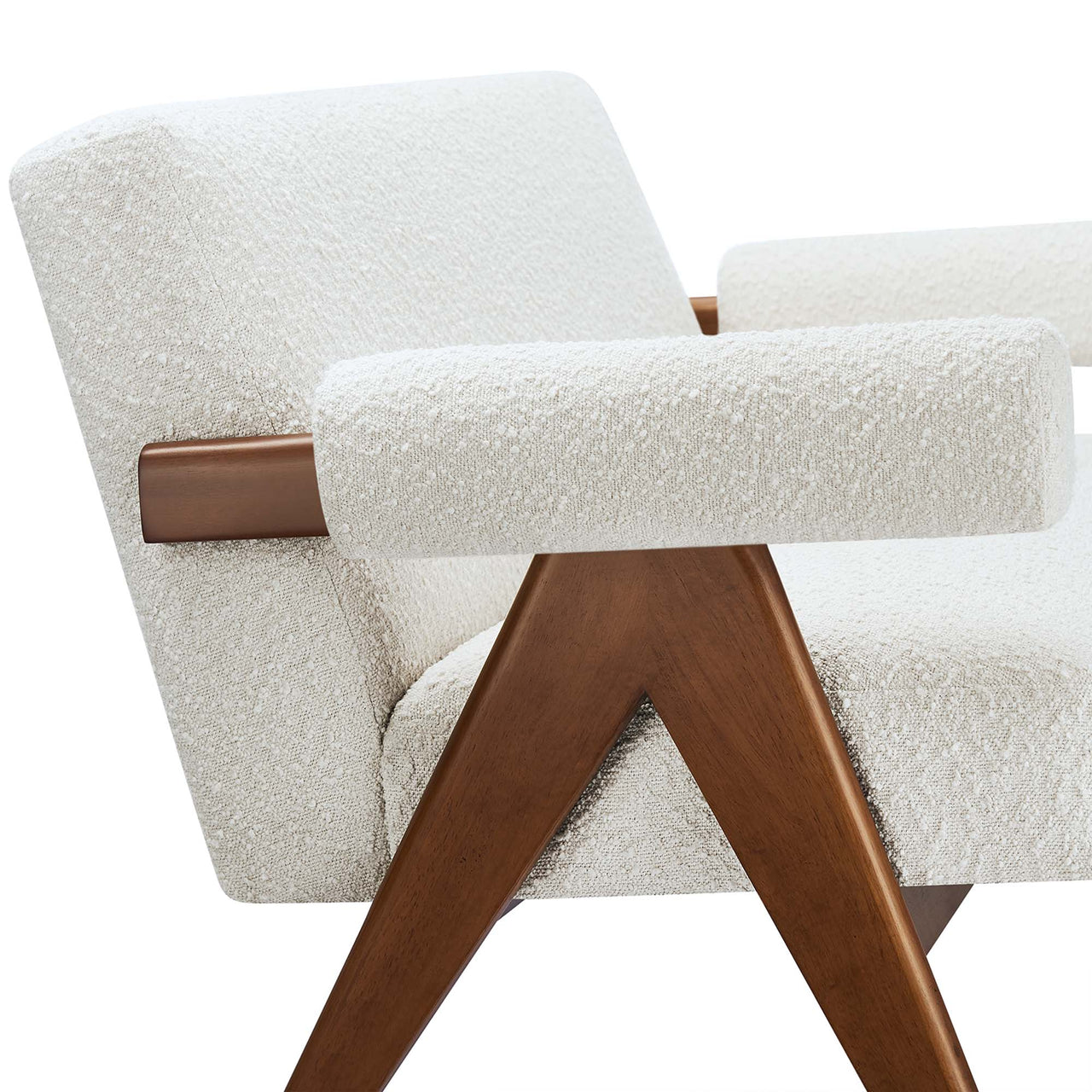 Serenel Boucle Loveseat, Ivory