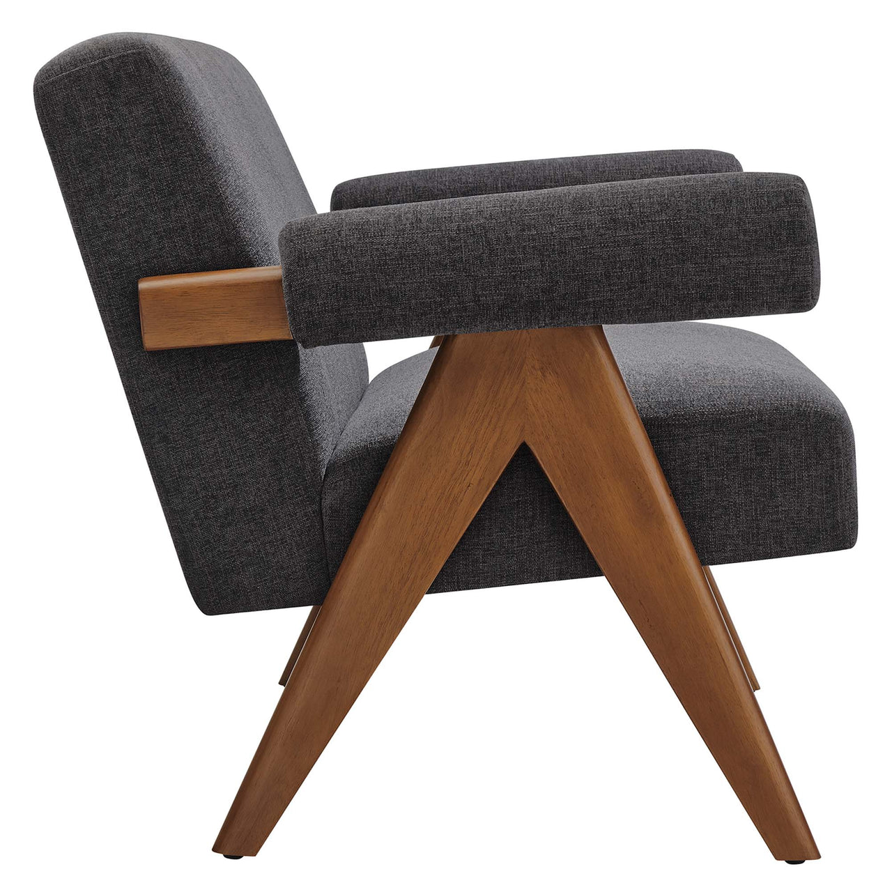 Serenel Fabric Loveseat, Dark Gray