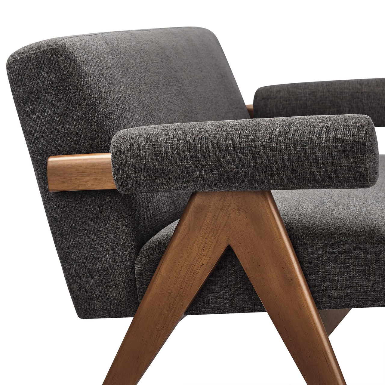 Serenel Fabric Loveseat, Dark Gray