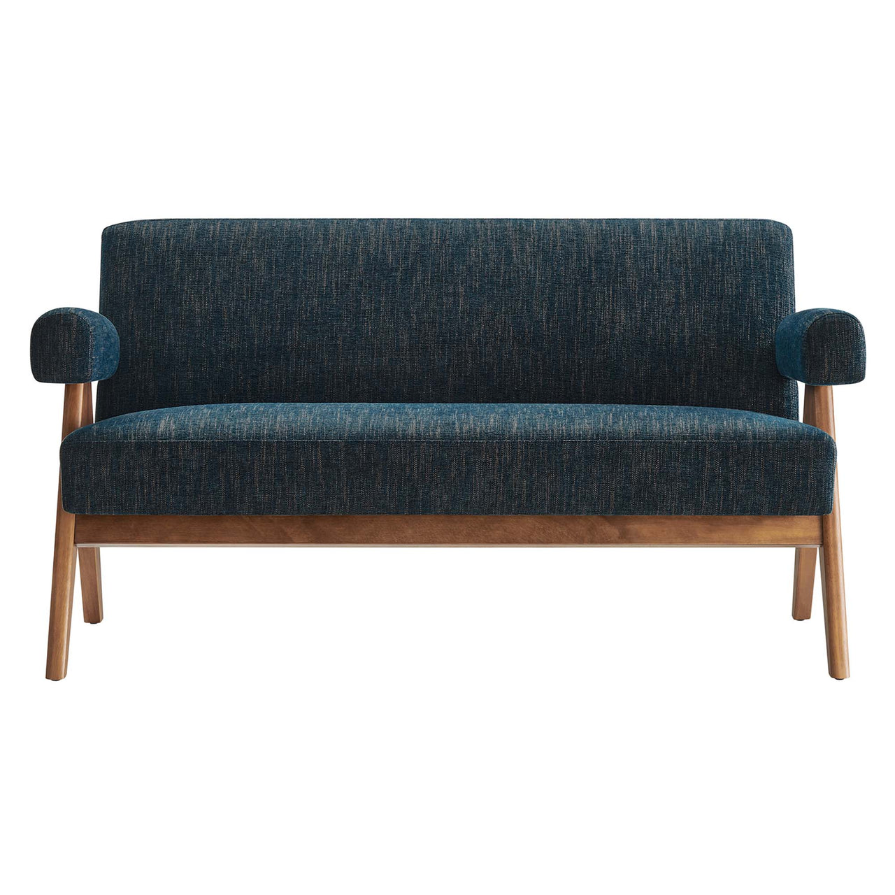 Serenel Fabric Loveseat, Azure