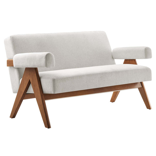 Serenel Fabric Loveseat, Ivory