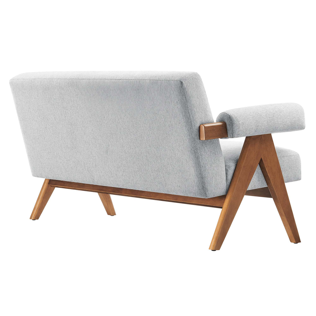 Serenel Fabric Loveseat, Light Gray