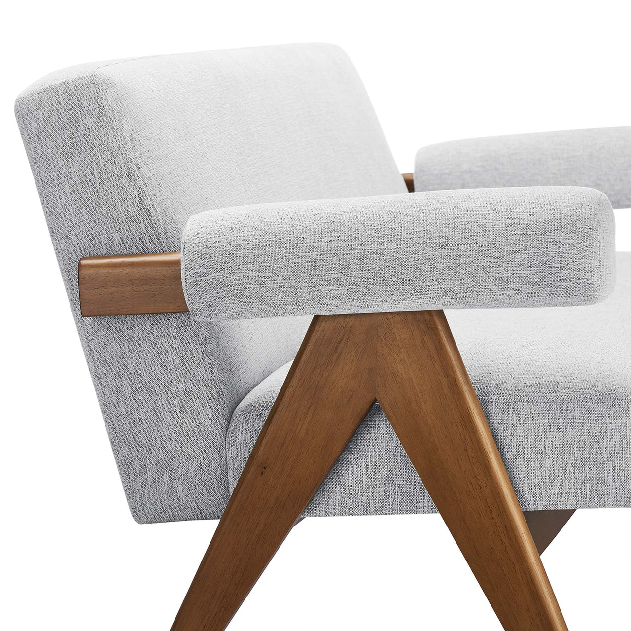 Serenel Fabric Loveseat, Light Gray