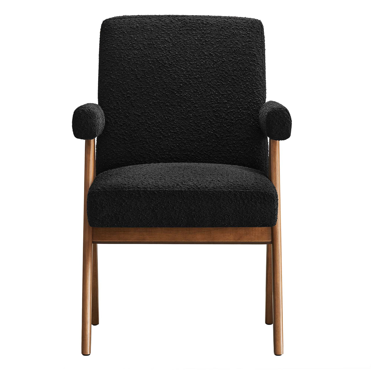 Serenel Boucle Dining Chair Set of 2, Black