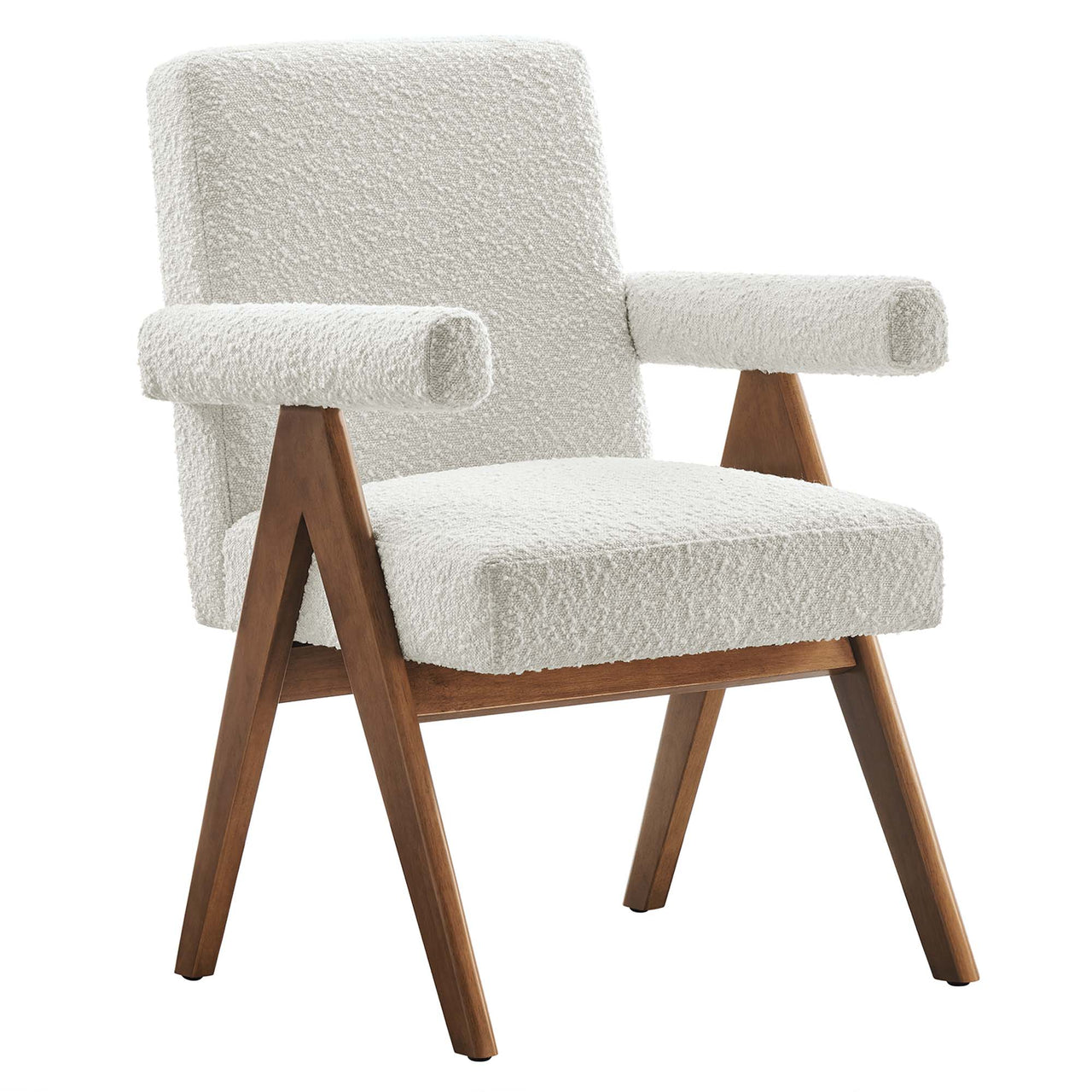 Serenel Boucle Dining Chair Set of 2, Ivory