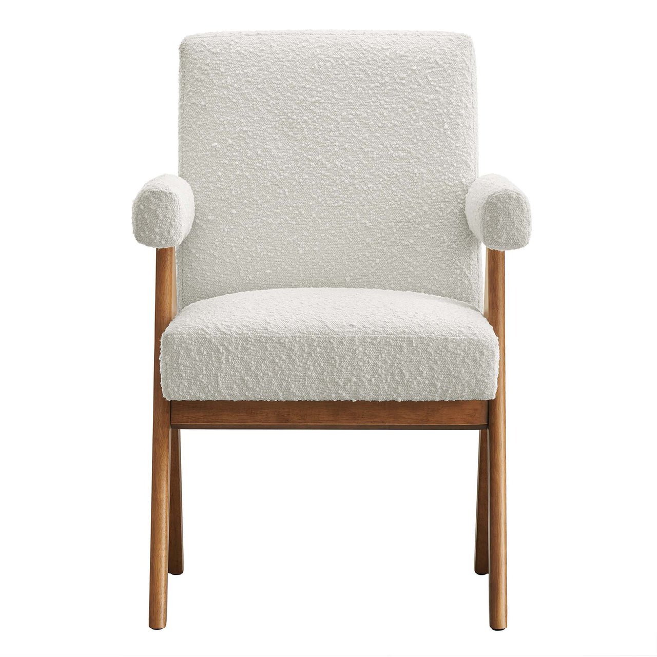 Serenel Boucle Dining Chair Set of 2, Ivory