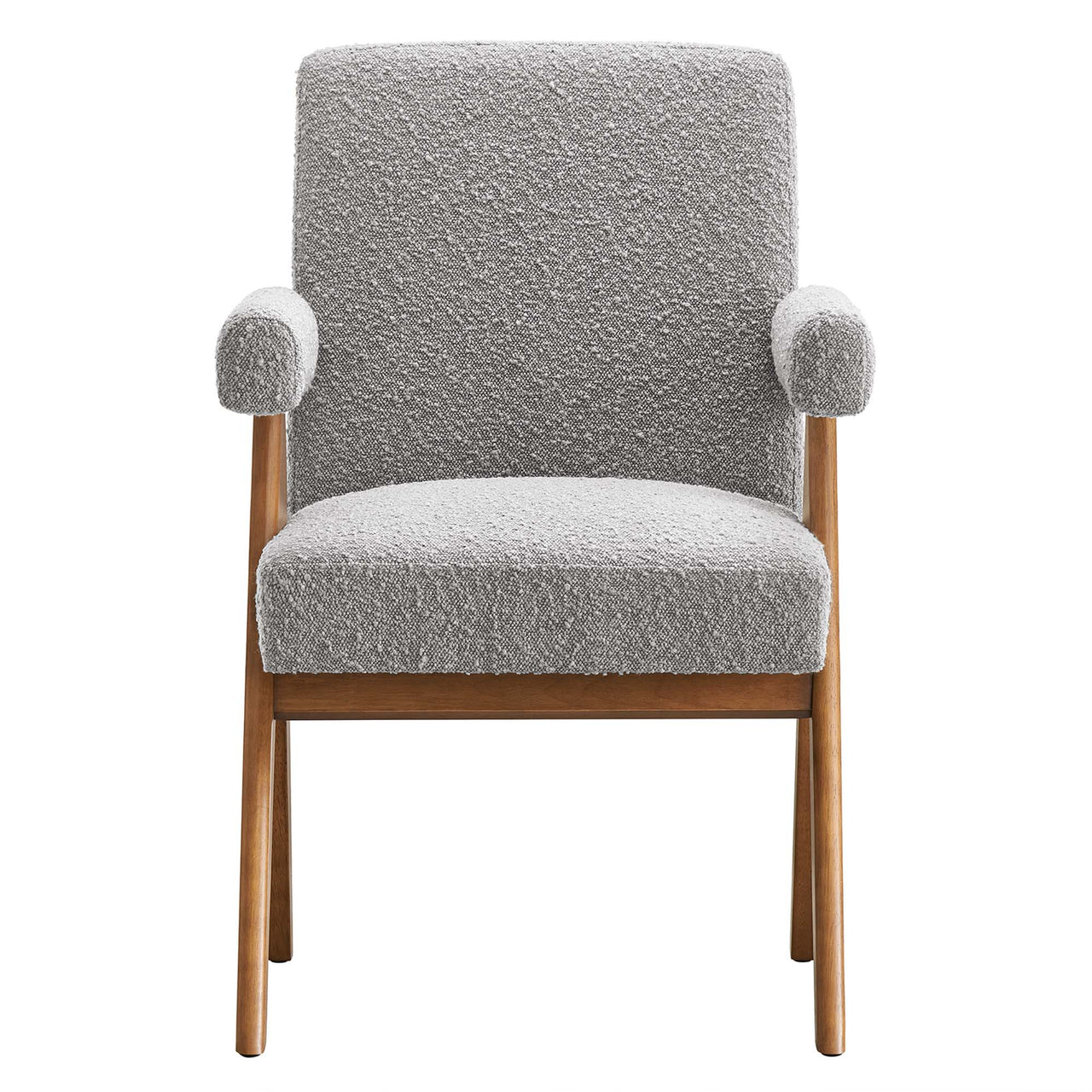 Serenel Boucle Dining Chair Set of 2, Light Gray