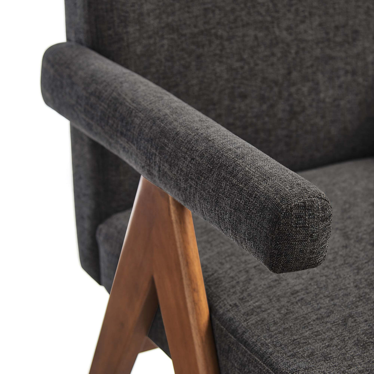 Serenel Fabric Dining Chair Set of 2, Dark Gray