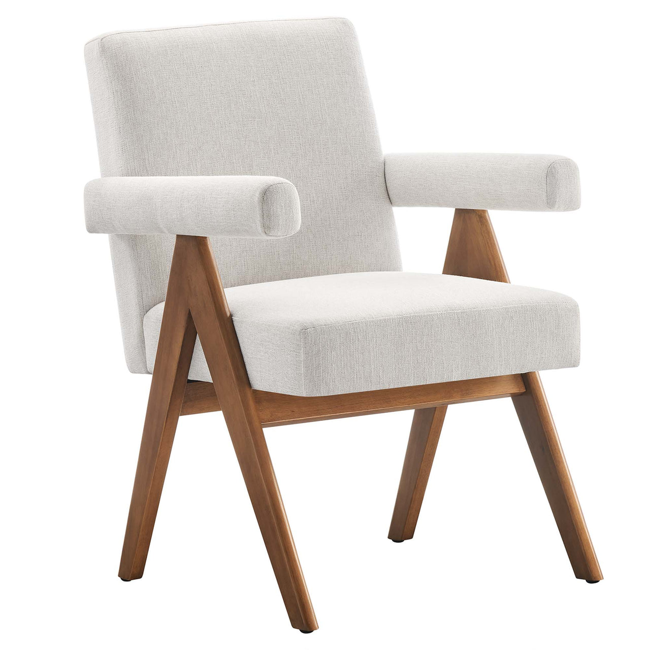 Serenel Fabric Dining Chair Set of 2, Ivory