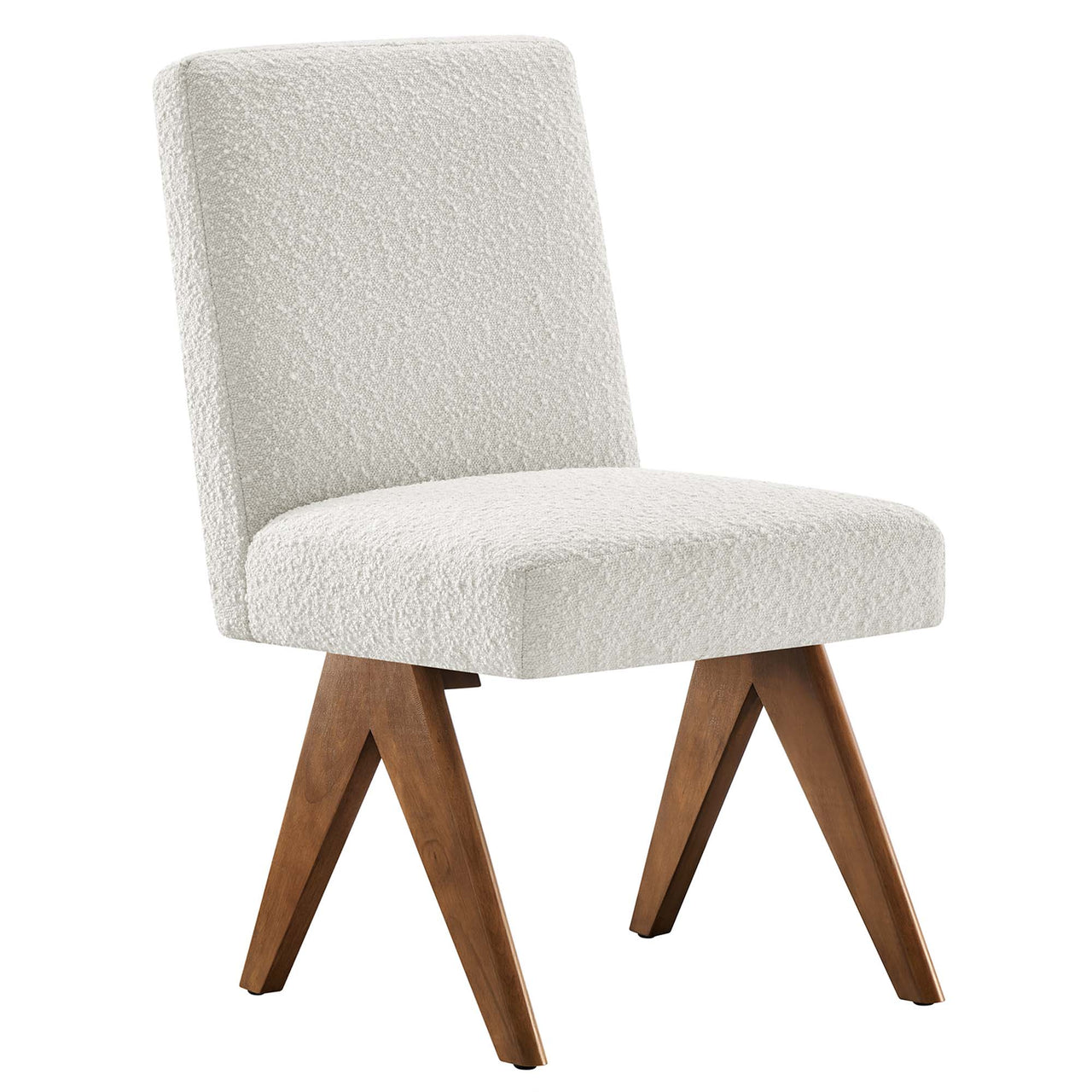 Serenel Boucle Side Chair Set of 2, Ivory