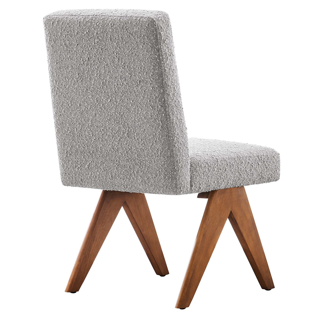 Serenel Boucle Side Chair Set of 2, Light Gray