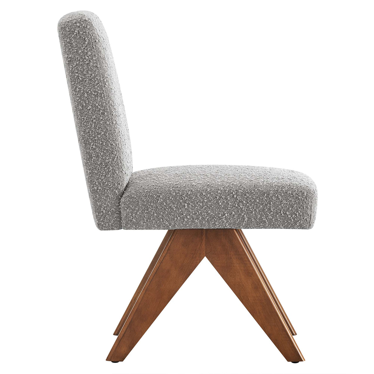 Serenel Boucle Side Chair Set of 2, Light Gray