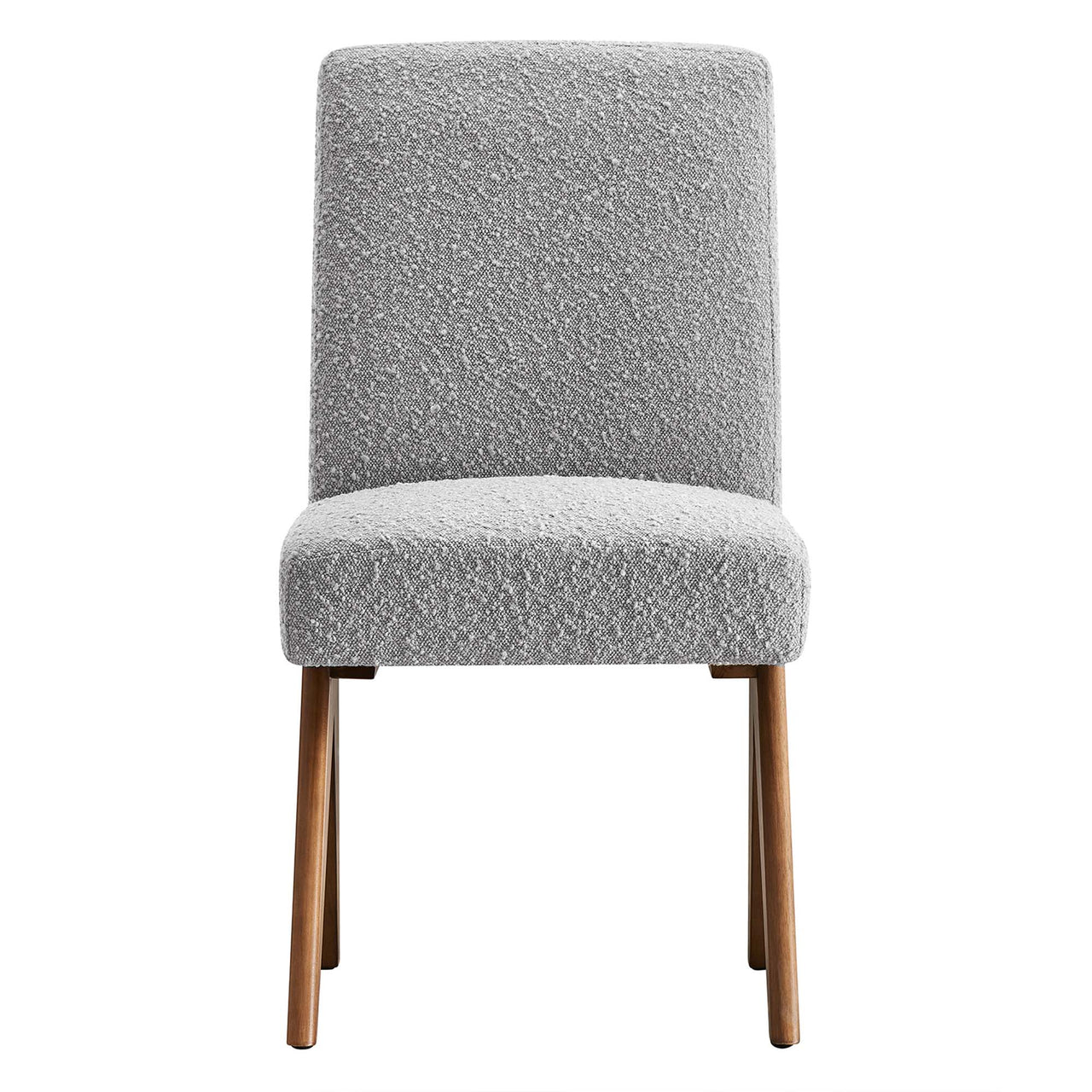 Serenel Boucle Side Chair Set of 2, Light Gray