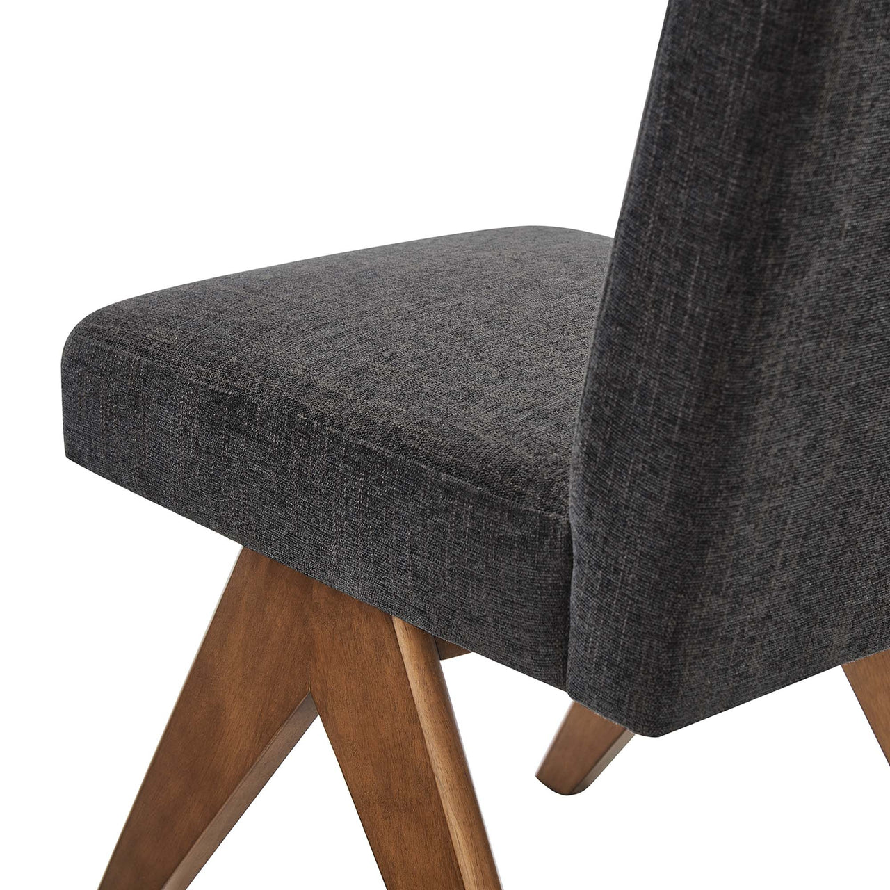 Serenel Fabric Side Chair Set of 2, Dark Gray