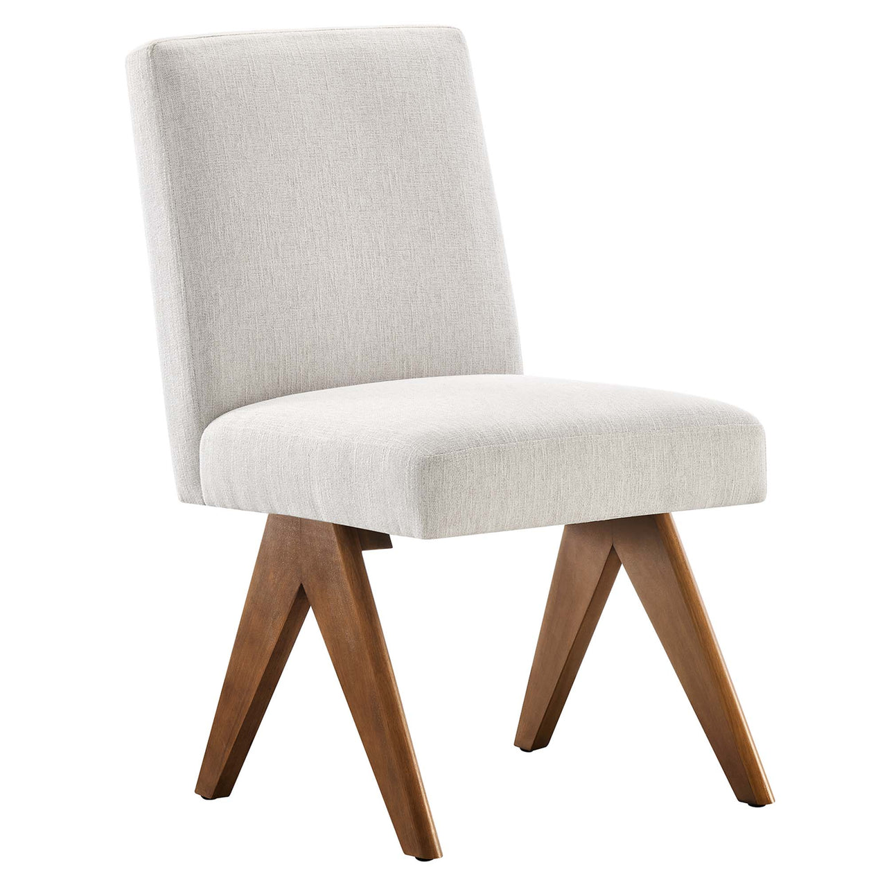 Serenel Fabric Side Chair Set of 2, Ivory
