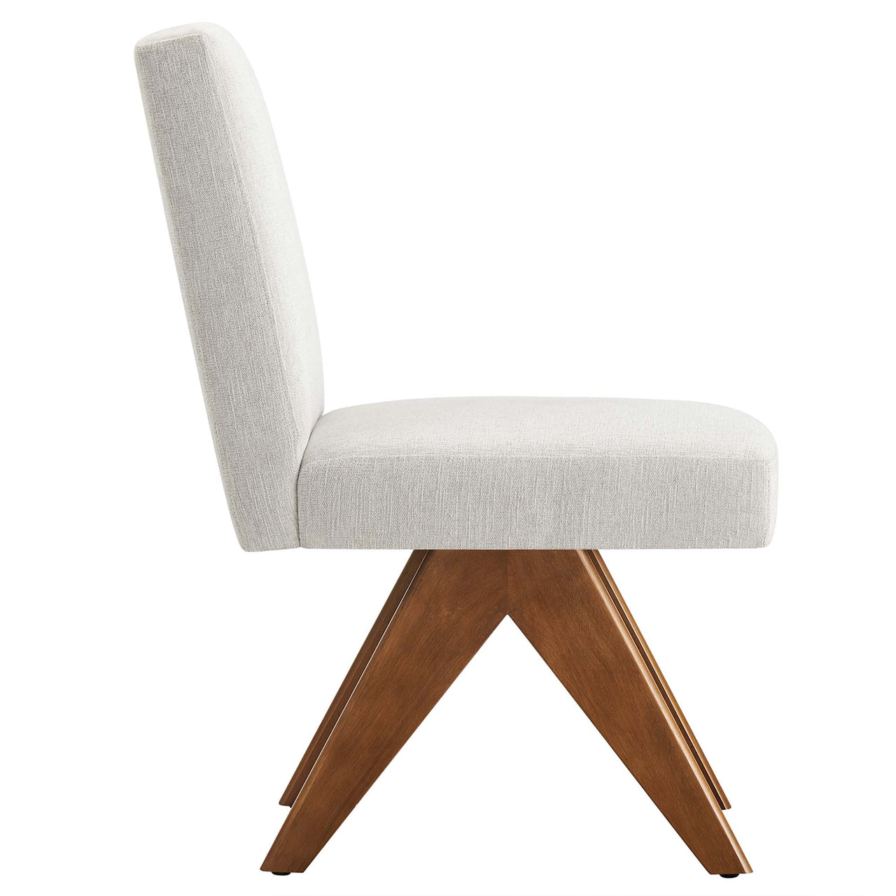 Serenel Fabric Side Chair Set of 2, Ivory