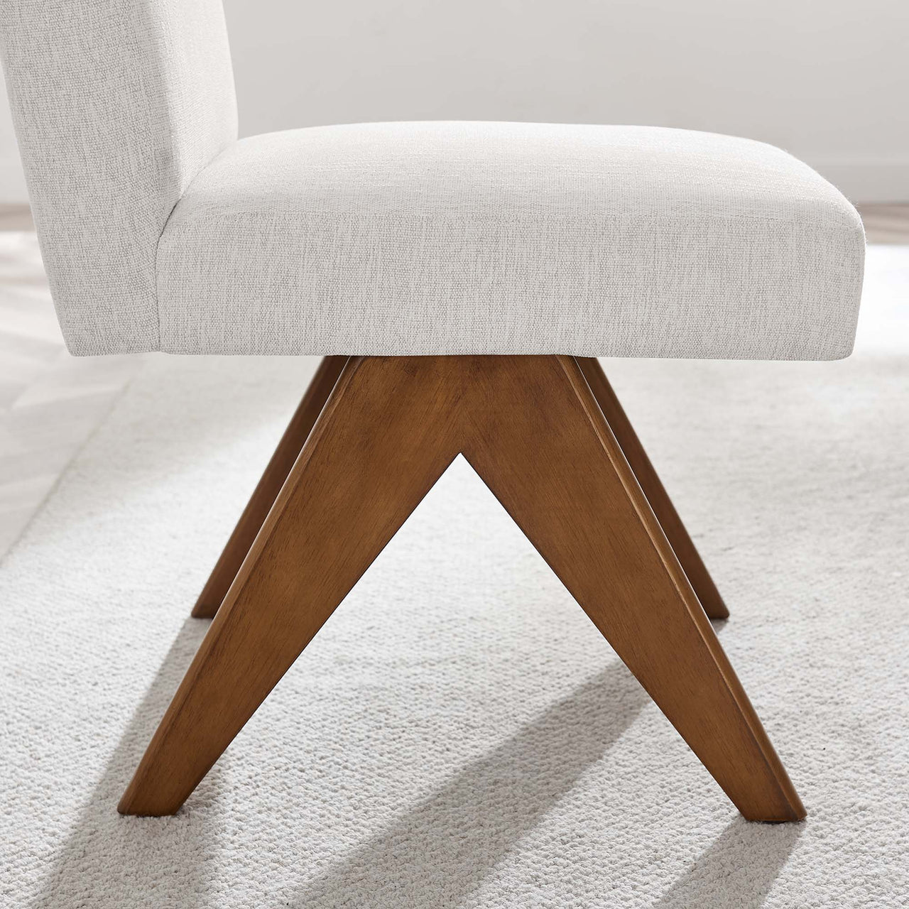 Serenel Fabric Side Chair Set of 2, Ivory