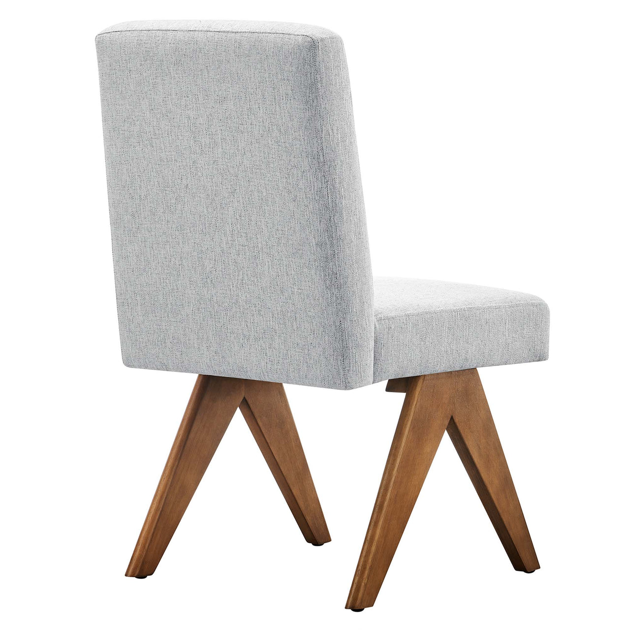 Serenel Fabric Side Chair Set of 2, Light Gray