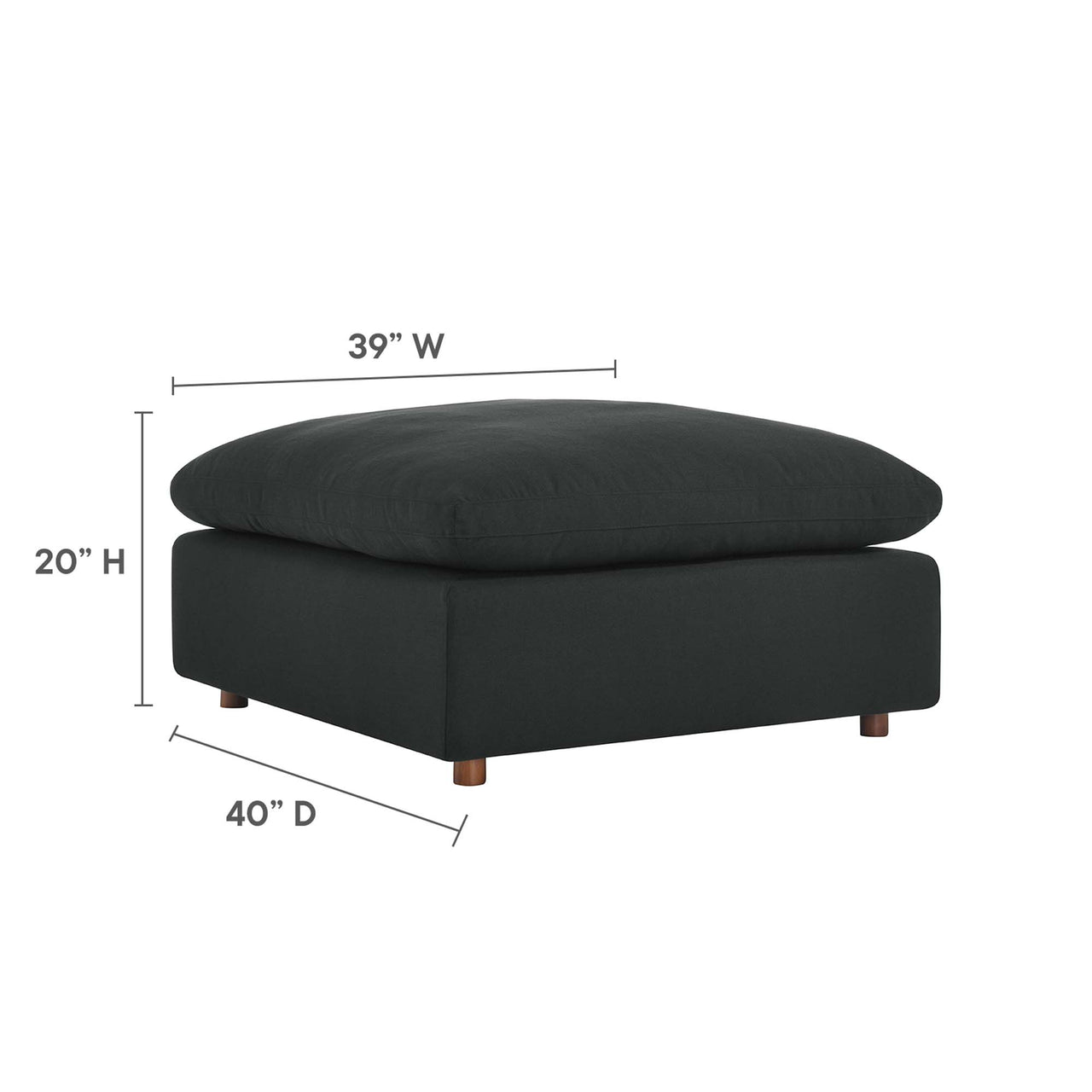 Angelic Cloudblend Sectional, Black