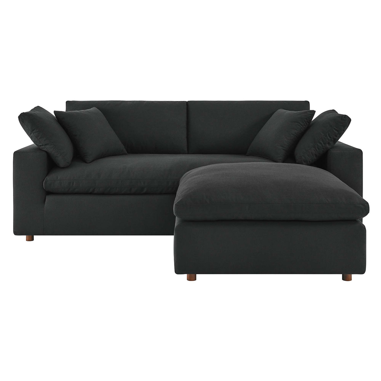 Angelic Cloudblend Sectional, Black