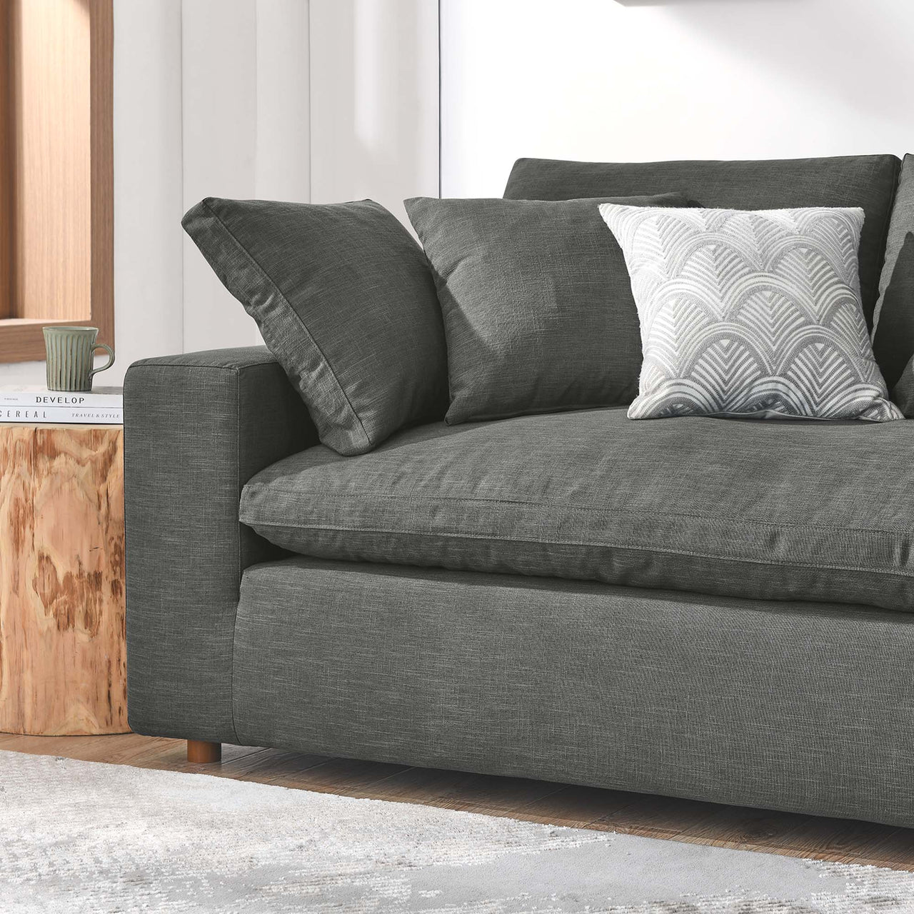 Angelic Cloudblend Sectional, Gray