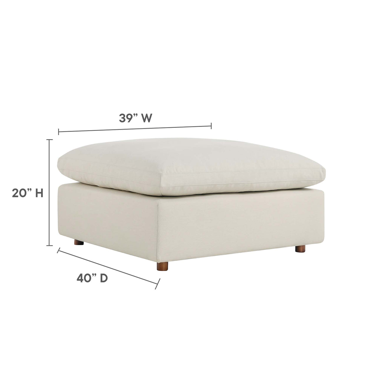 Angelic Cloudblend Sectional, Light Beige