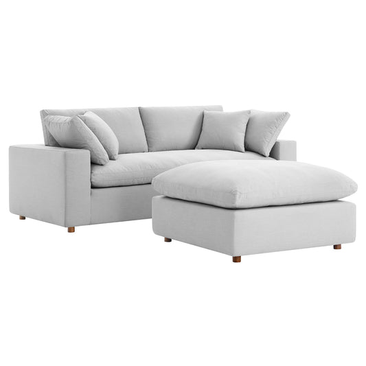 Angelic Cloudblend Sectional, Light Gray