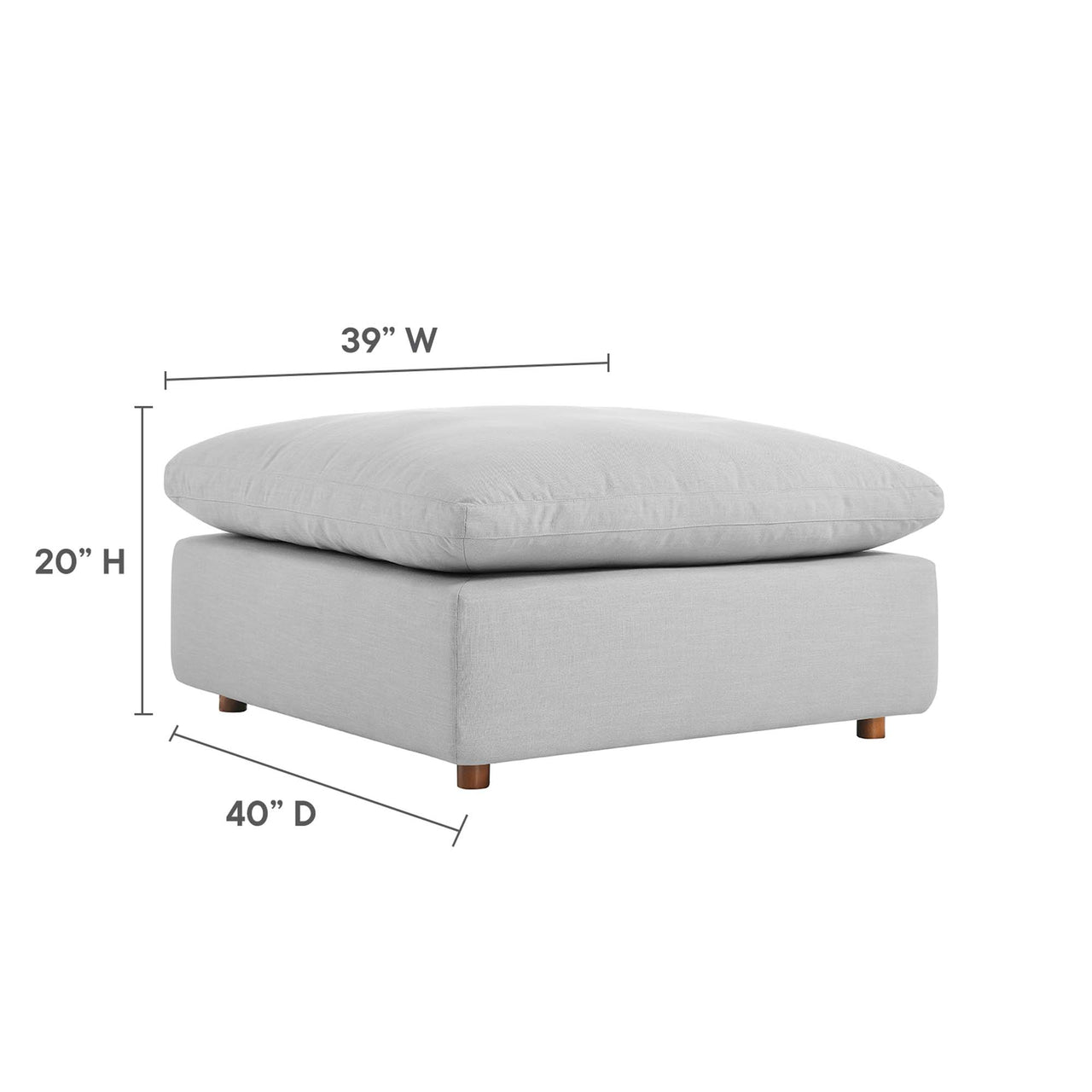 Angelic Cloudblend Sectional, Light Gray