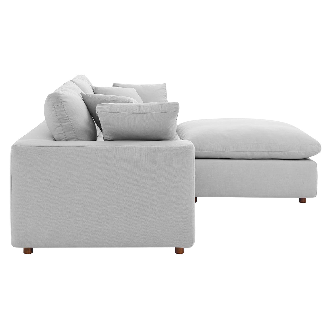 Angelic Cloudblend Sectional, Light Gray