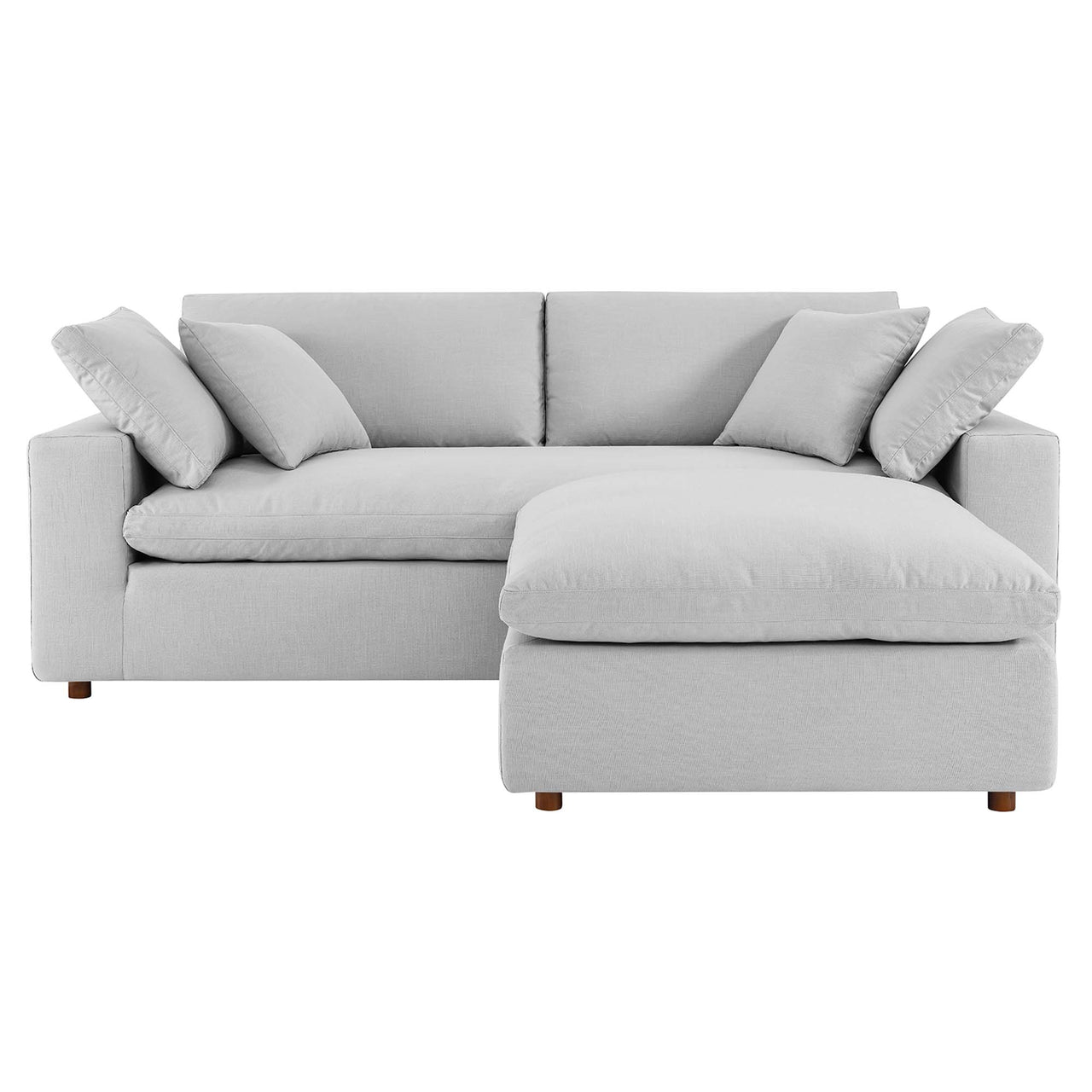Angelic Cloudblend Sectional, Light Gray