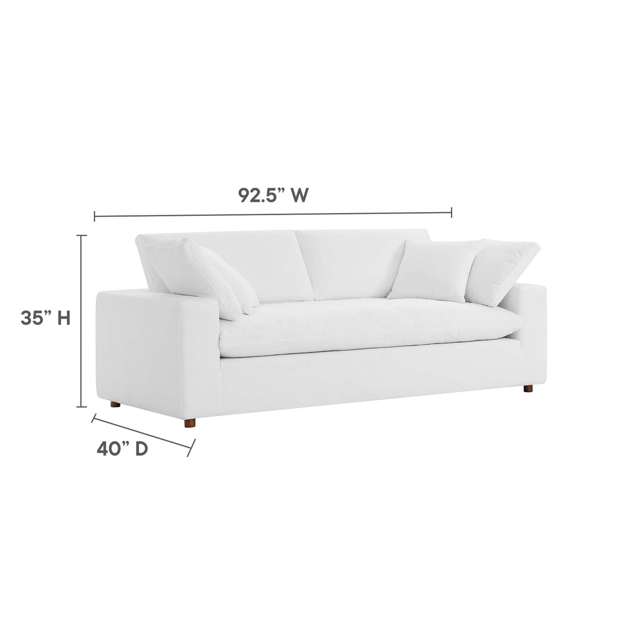 Angelic Cloudblend Sectional, Pure White