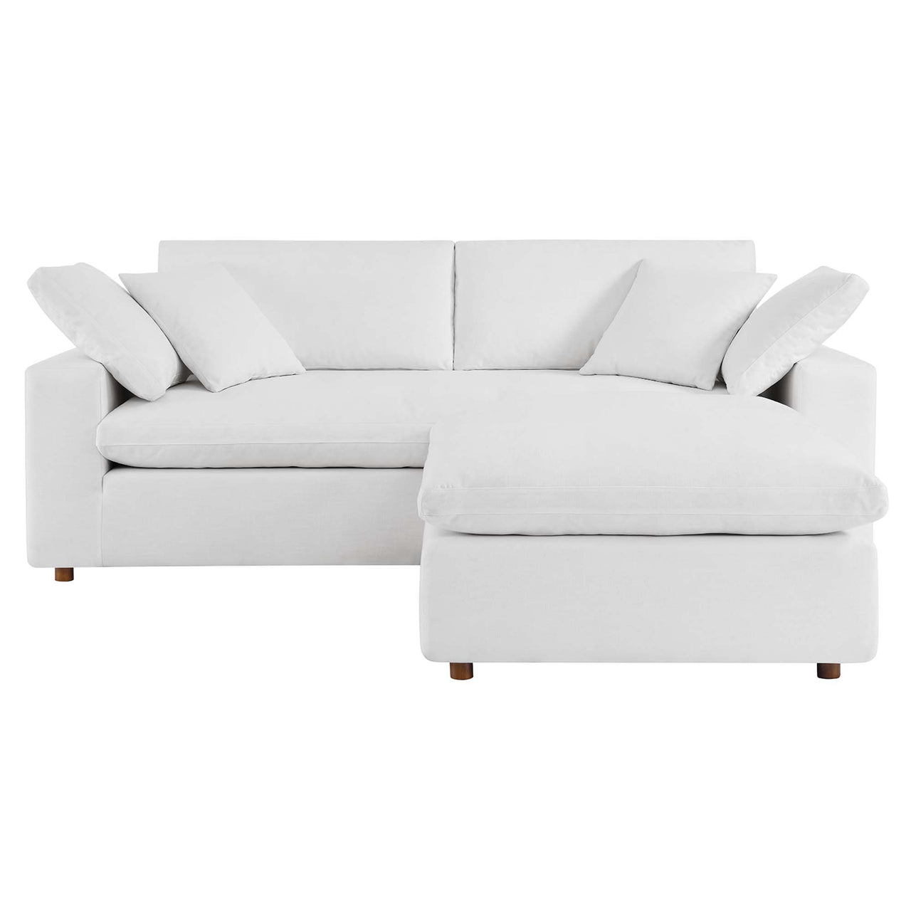 Angelic Cloudblend Sectional, Pure White