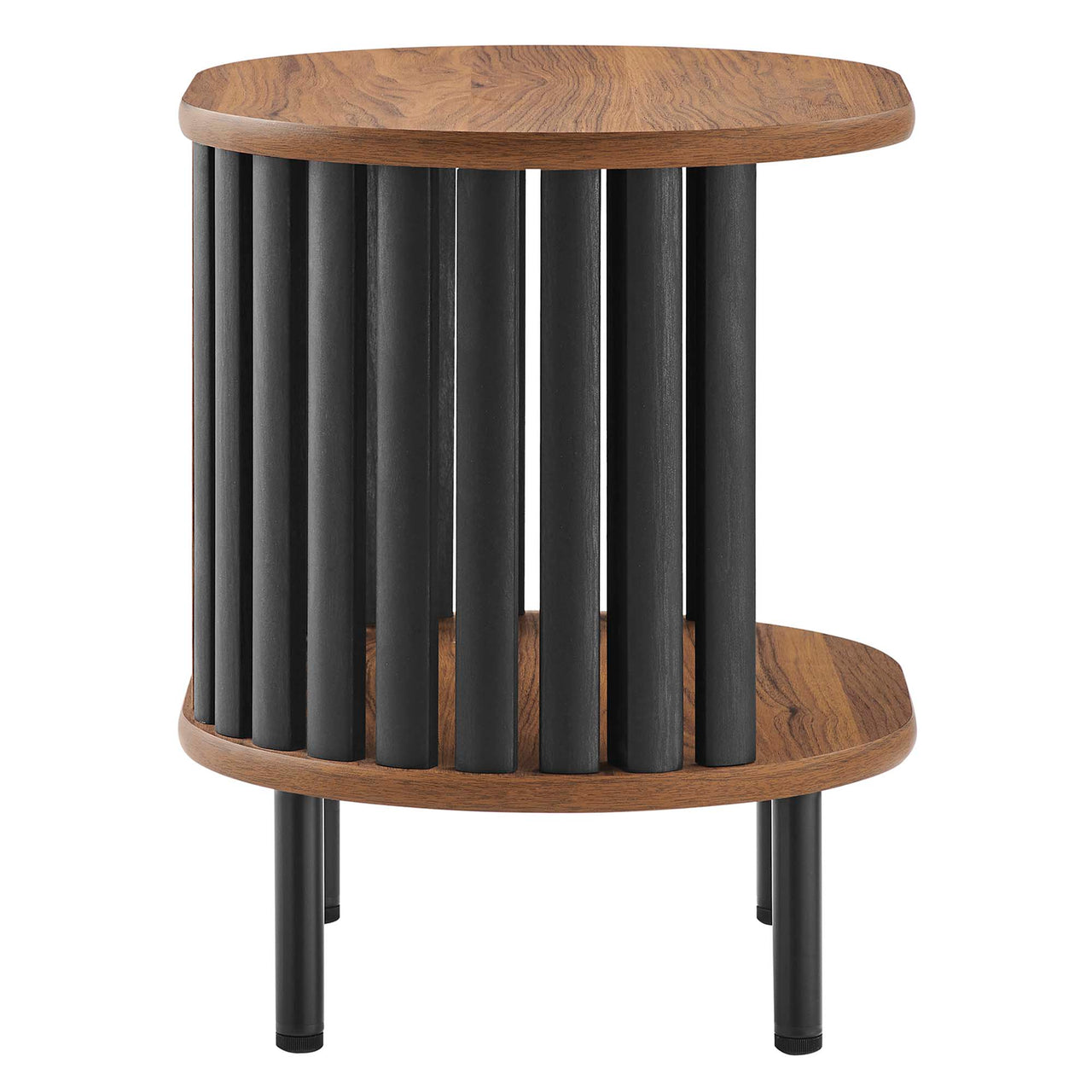 Strathen Side Table, Walnut & Black