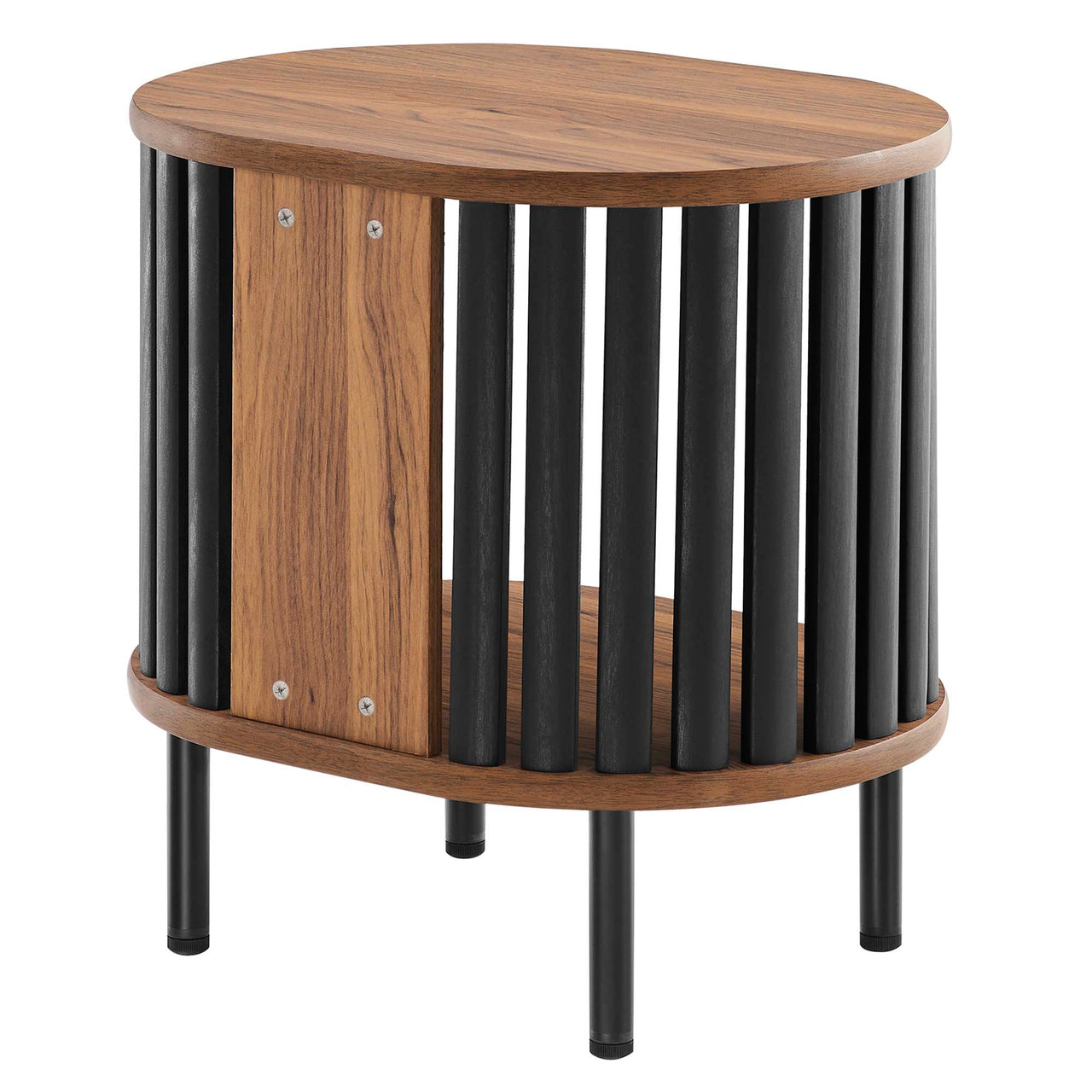 Strathen Side Table, Walnut & Black