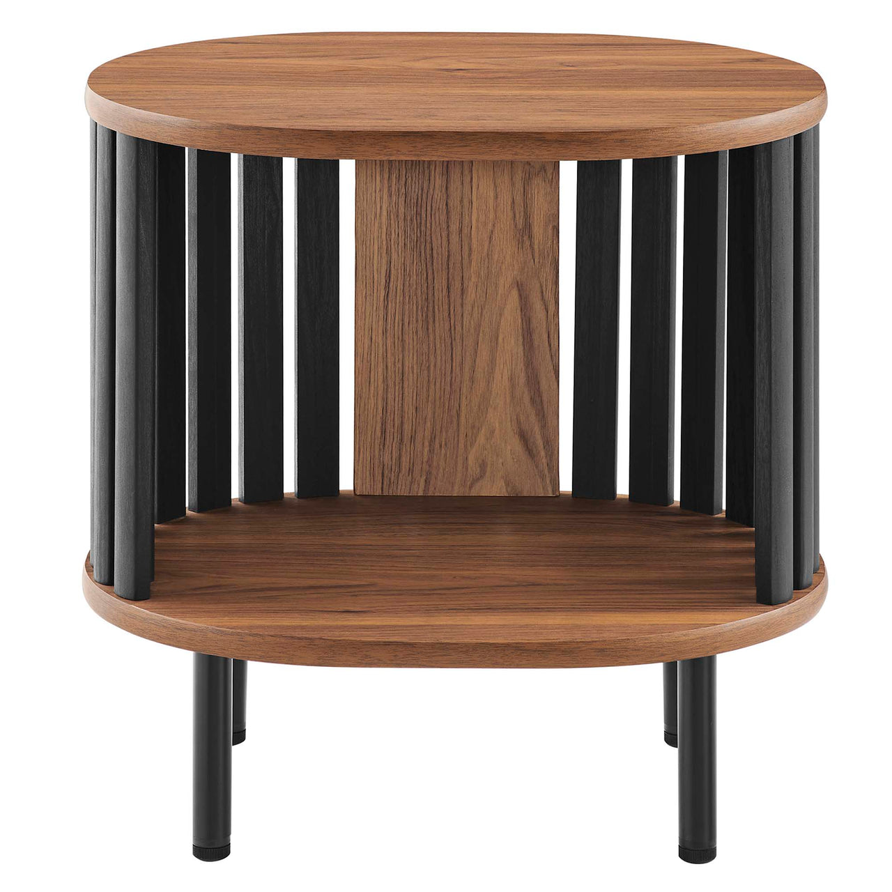 Strathen Side Table, Walnut & Black