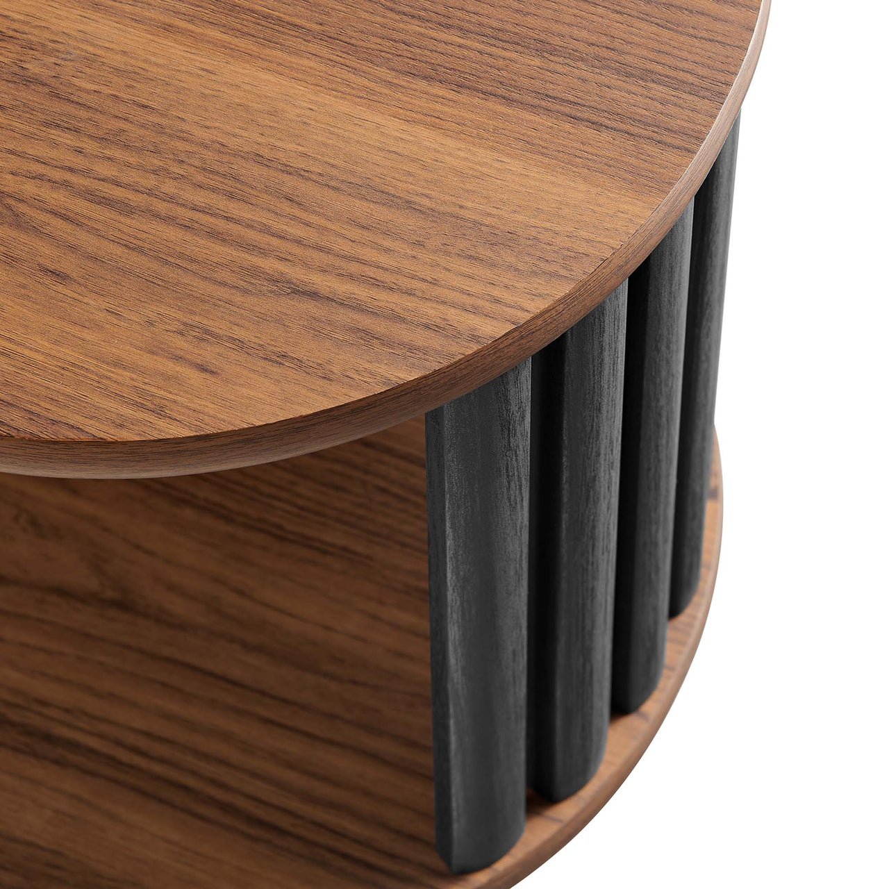 Strathen Side Table, Walnut & Black