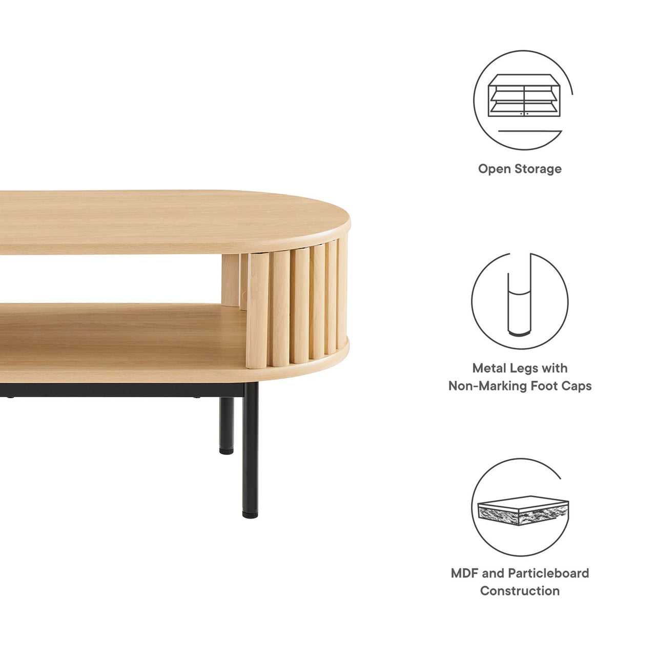 Strathen Wood Coffee Table, Oak