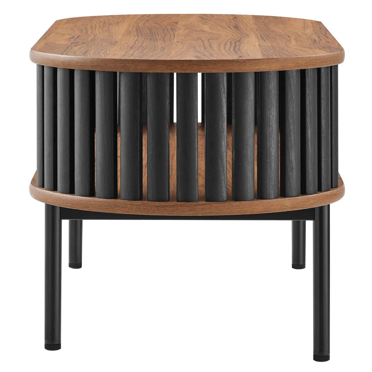 Strathen Wood Coffee Table, Walnut & Black