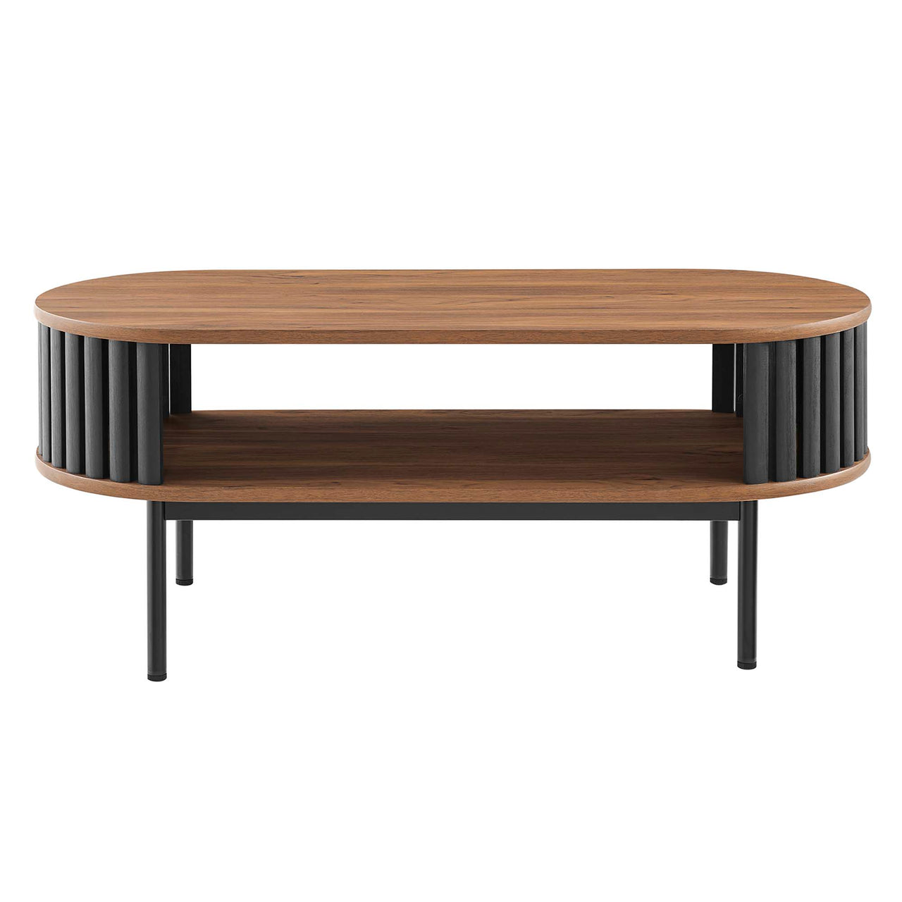 Strathen Wood Coffee Table, Walnut & Black