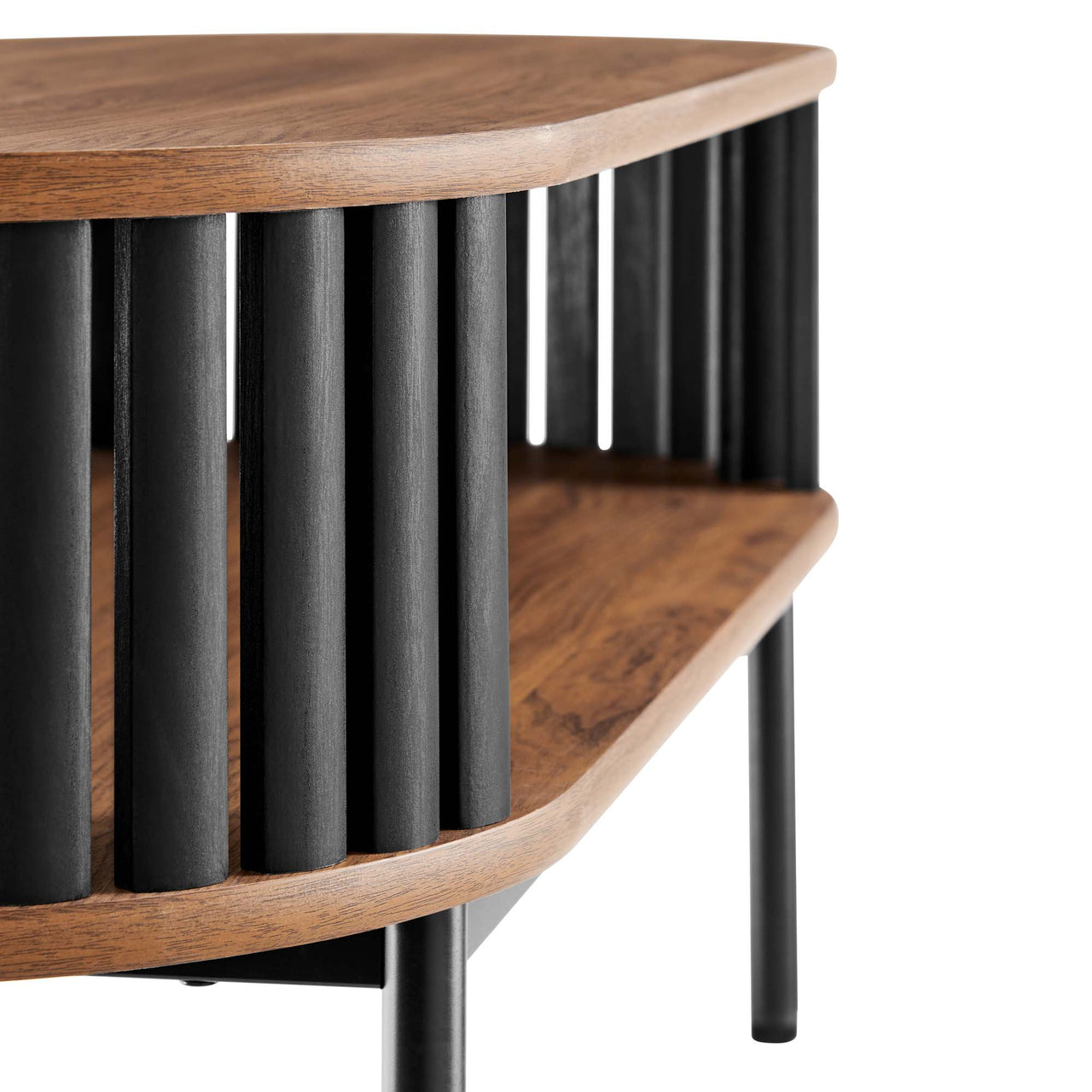 Strathen Wood Coffee Table, Walnut & Black