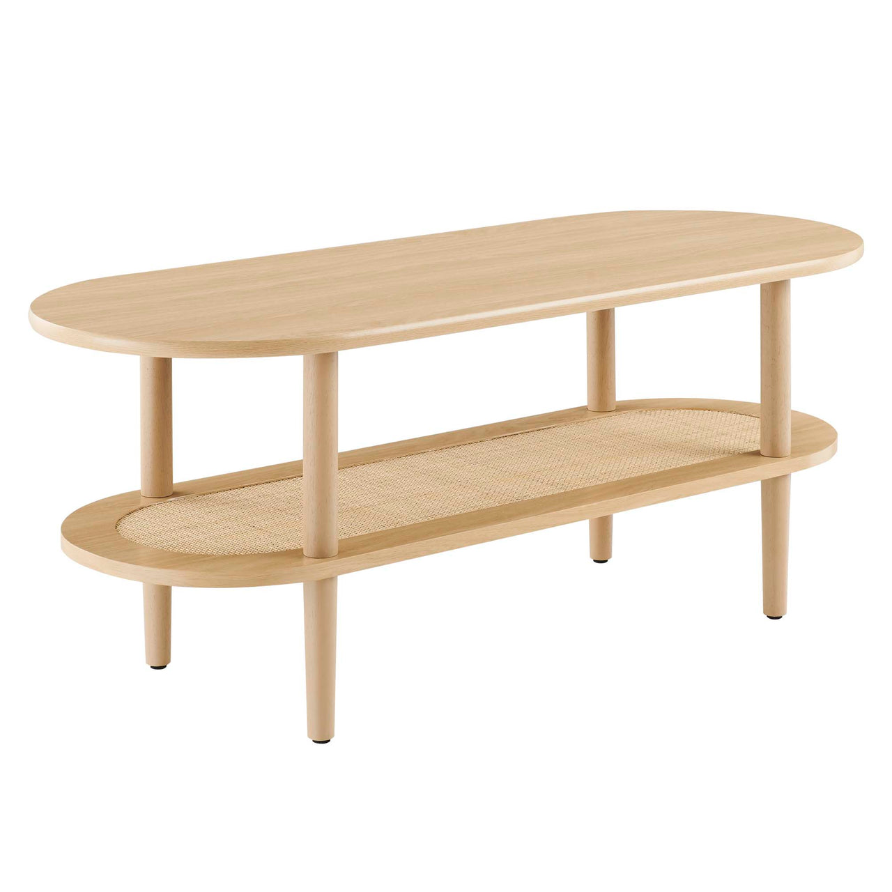 Elevea Oval Coffee Table, Oak