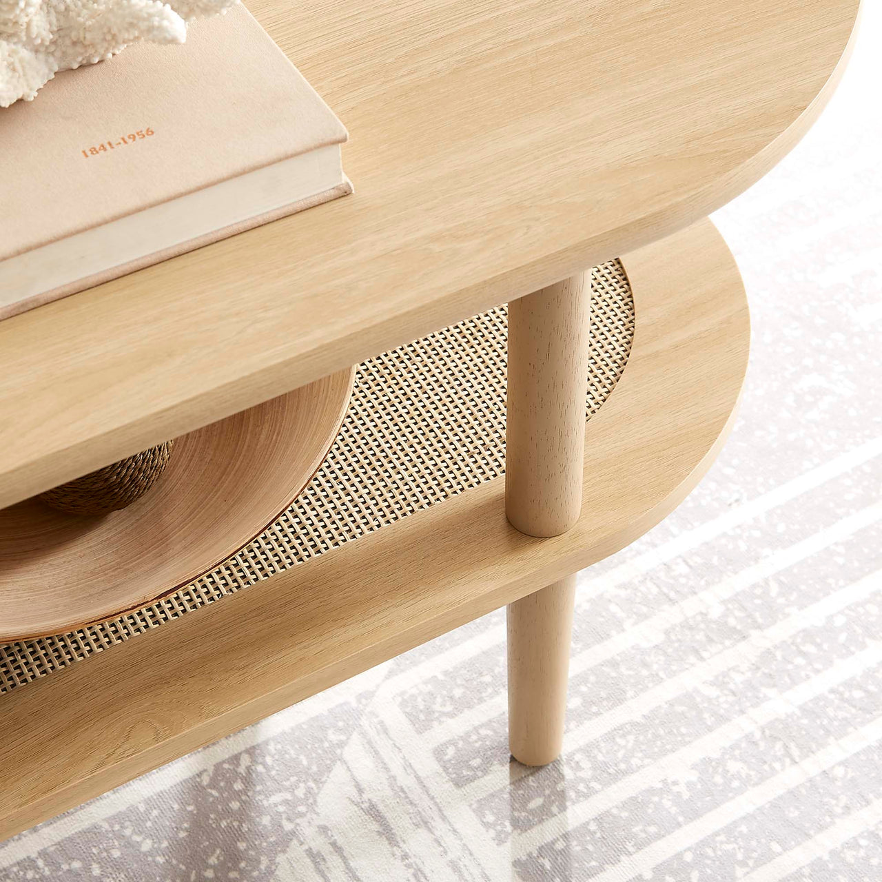 Elevea Oval Coffee Table, Oak