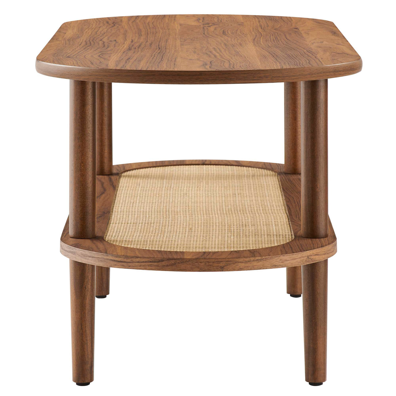 Elevea Oval Coffee Table, Walnut