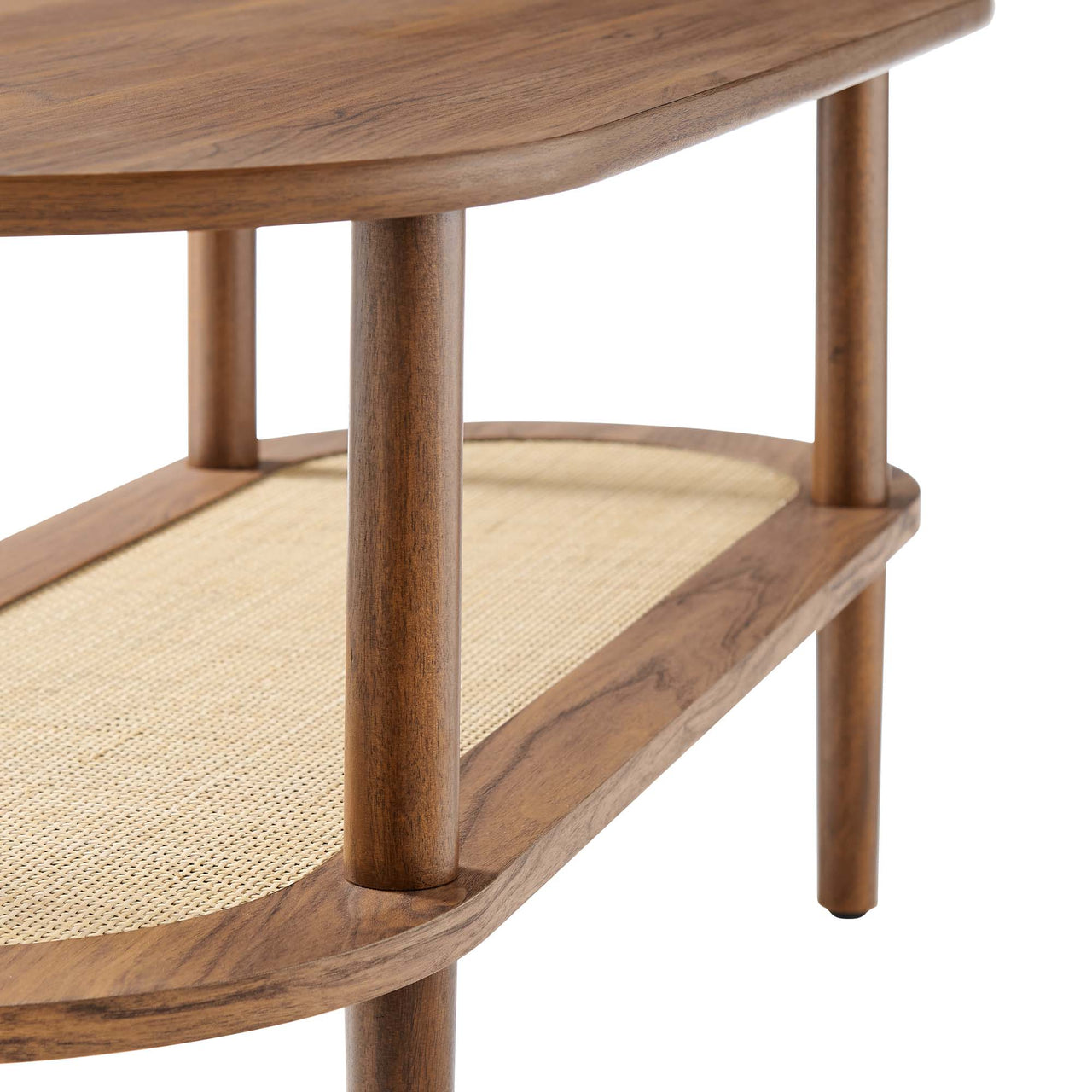 Elevea Oval Coffee Table, Walnut