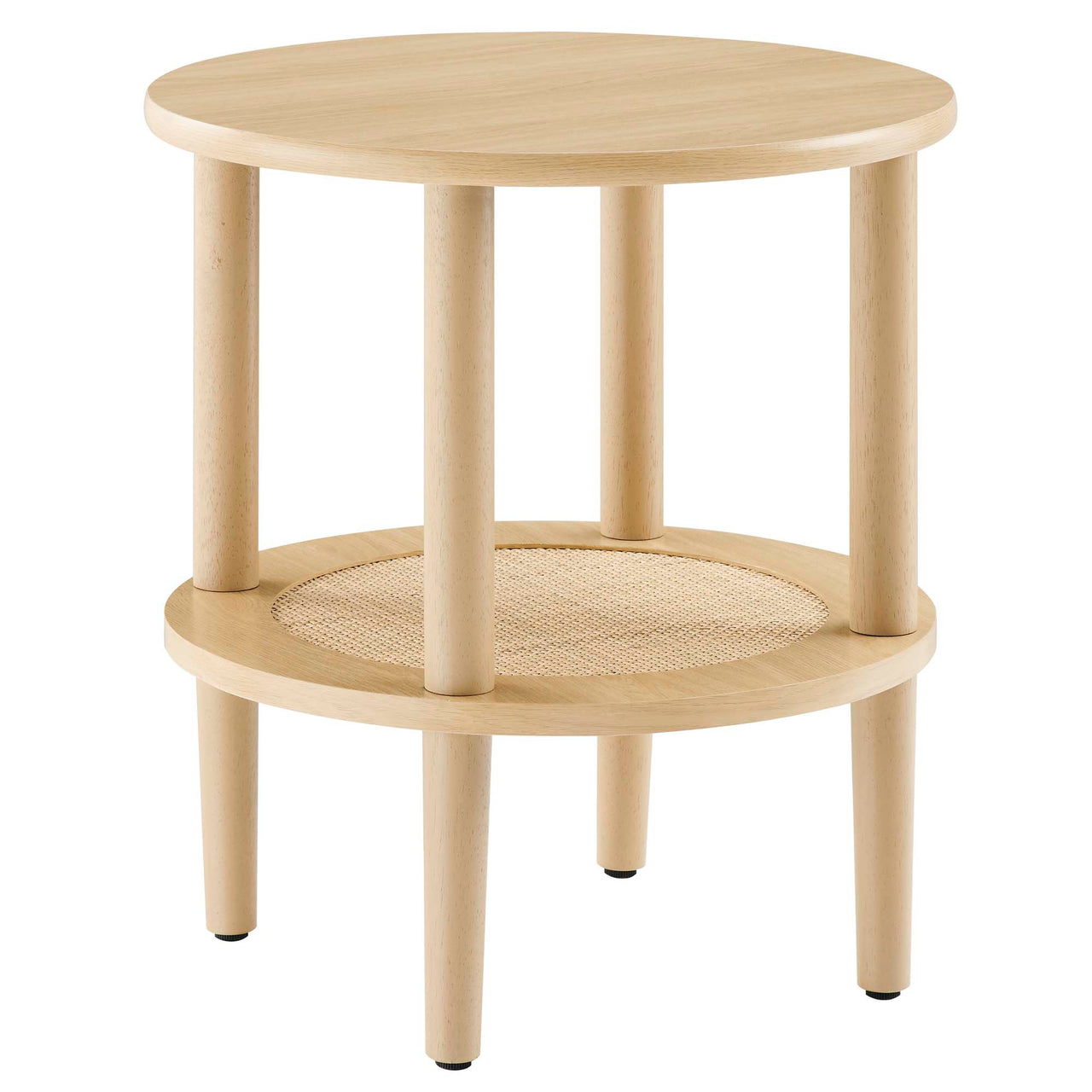 Elevea Round Side Table, Oak