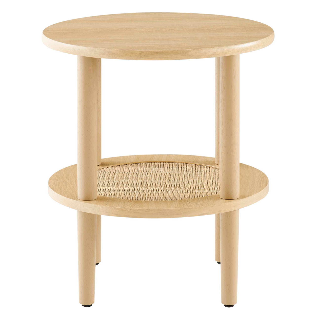 Elevea Round Side Table, Oak